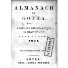 ALMANACH DE GOTHA, 1851. ANNUAIRE GÉNÉALOGIQUE, DIPLOMATIQUE ET STATISTIQUE