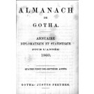 ALMANACH DE GOTHA, 1860. ANNUAIRE GÉNÉALOGIQUE, DIPLOMATIQUE ET STATISTIQUE