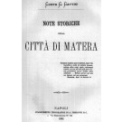 NOTE STORICHE SULLA CITTA’ DI MATERA